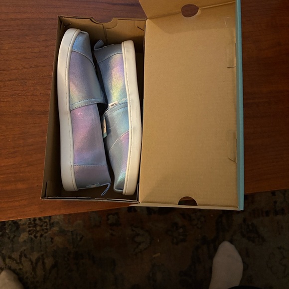 TOMS Youth Alpargata Slip-On Shoes Multi Iridescent Canvas Size 5 - Picture 7 of 7